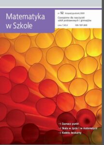 Okładka: Matematyka w Szkole. Czasopismo dla nauczycieli szkół podstawowych i gimnazjów. Nr 52