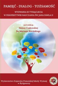 Okładka: Pamięć – Dialog –Tożsamość. Wyzwania III tysiąclecia w perspektywie nauczania św. Jana Pawła II