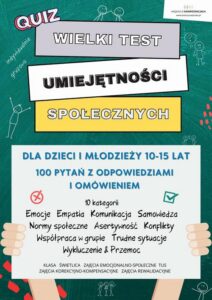 Okładka: Wielki Test Umiejętności Społecznych dla dzieci i młodzieży 10-15 lat e-book. Pomoc edukacyjna do druku