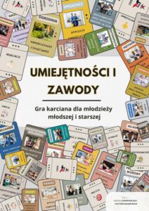 Okładka: „Umiejętności i Zawody. Gra karciana dla młodzieży młodszej i starszej” do druku