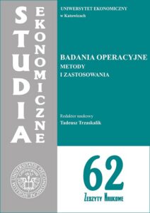 Okładka: Badania operacyjne. Metody i zastosowania. SE 62