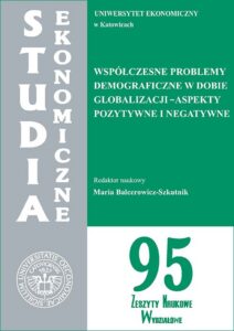 Okładka: Współczesne problemy demograficzne w dobie globalizacji - aspekty pozytywne i negatywne. SE 95