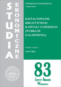 Okładka: Studia Ekonomiczne. Kształtowanie kreatywnego kapitału ludzkiego (wybrane zagadnienia). SE 83