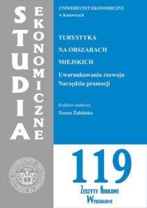 Okładka: Studia Ekonomiczne. Turystyka na obszarach miejskich. Uwarunkowania rozwoju. Narzędzia promocji. SE 119