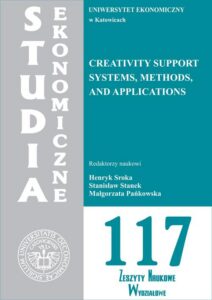 Okładka: Studia Ekonomiczne. Creativity support systems, methods and applications. SE 117