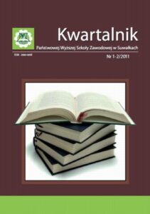 Okładka: Kwartalnik Państwowej Wyższej Szkoły Zawodowej w Suwałkach nr 1-2/2011