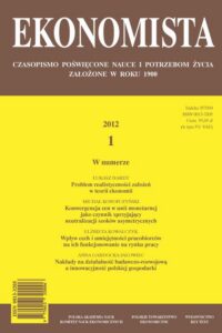 Okładka: Ekonomista 2012 nr 1