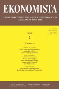 Okładka: Ekonomista 2013 nr 2