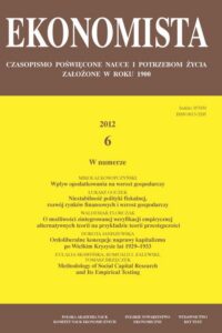 Okładka: Ekonomista 2012 nr 6