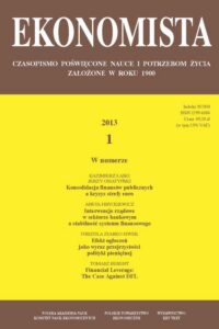 Okładka: Ekonomista 2013 nr 1