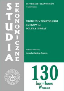 Okładka: Studia Ekonomiczne. Problemy gospodarki rynkowej. Polska i świat. SE 130