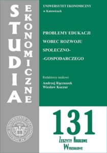 Okładka: Studia Ekonomiczne. Problemy edukacji wobec rozwoju społeczno-gospodarczego. SE 131