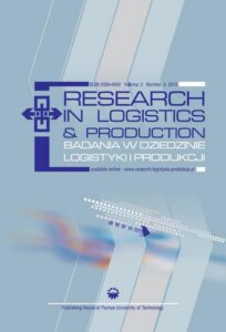 Okładka: Research in Logistics & Production - Badania w dziedzinie logistyki i produkcji, Vol. 2, No. 3, 2012