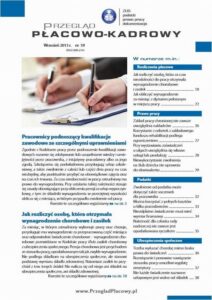 Okładka: Przegląd płacowo-kadrowy wrzesień 2013 r. nr 59