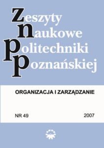 Okładka: Organizacja i Zarządzanie, 2007/49