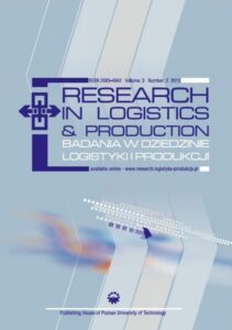 Okładka: Research in Logistics & Production - Badania w dziedzinie logistyki i produkcji, Vol. 3, No. 2, 2013