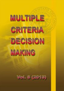 Okładka: Multiple Criteria Decision Making vol.8 (2013)