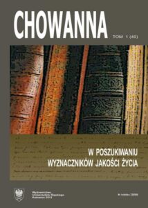 Okładka: Chowanna 2013. R. 56(70). T. 1 (40): W poszukiwaniu wyznaczników jakości życia