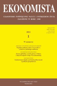 Okładka: Ekonomista 2011 nr 1