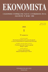 Okładka: Ekonomista 2010 nr 1