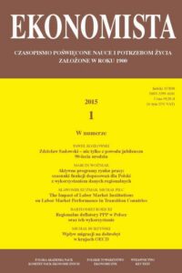 Okładka: Ekonomista 2015 nr 1