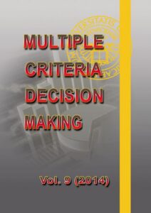 Okładka: Multiple Criteria Decision Making vol.9 (2014)