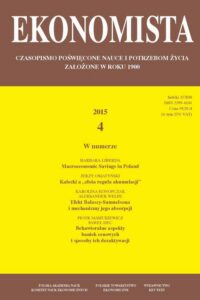 Okładka: Ekonomista 2015 nr 4