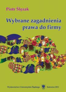Okładka: Wybrane zagadnienia prawa do firmy