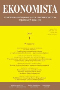 Okładka: Ekonomista 2016 nr 1
