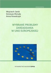 Okładka: Wybrane problemy zarządzania w Unii Europejskiej