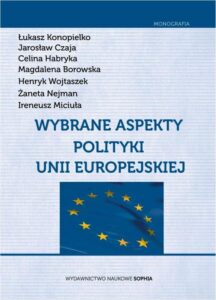 Okładka: Wybrane aspekty polityki Unii Europejskiej