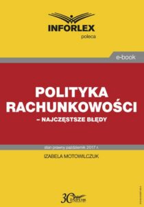 Okładka: Polityka rachunkowości – najczęstsze błędy