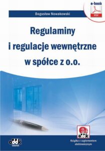Okładka: Regulaminy i regulacje wewnętrzne w spółce z o.o.