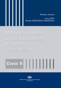 Okładka: Metody i modele analiz ilościowych w ekonomii i zarządzaniu. Część 9