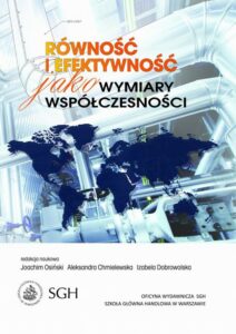 Okładka: Równość i efektywność jako wymiary współczesności