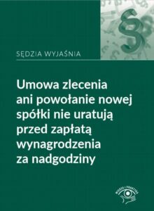 Okładka: Opis długi Umowa zlecenia ani powołanie nowej spółki nie uratują przed zapłatą wynagrodzenia z