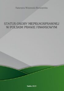 Okładka: Status osoby niepełnosprawnej w polskim prawie finansowym