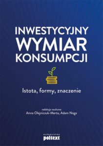 Okładka: Inwestycyjny wymiar konsumpcji