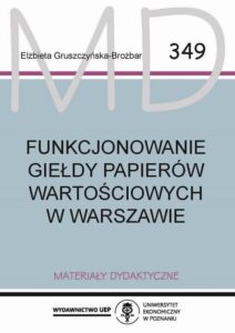 Okładka: Funkcjonowanie Giełdy Papierów Wartościowych w Warszawie