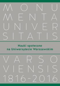 Okładka: Nauki społeczne na Uniwersytecie Warszawskim