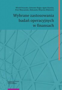 Okładka: Wybrane zastosowania badań operacyjnych w finansach