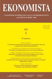 Okładka: Ekonomista 2022 nr 1