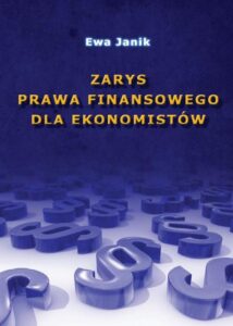 Okładka: Zarys prawa finansowego dla ekonomistów