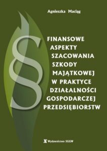 Okładka: Finansowe aspekty szacowania szkody majątkowej w praktyce działalności gospodarczej przedsiębiorstw