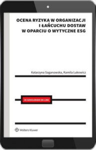 Okładka: Ocena ryzyka w organizacji i łańcuchu dostaw w oparciu o wytyczne ESG