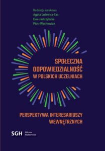 Okładka: Społeczna odpowiedzialność w Polskich uczelniach. Perspektywa interesariuszy wewnętrznych.