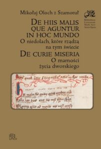 Okładka: De hiis malis que aguentur in hoc mundo O niedolach, które rządzą na tym świecie, De curie miseria