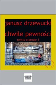 Okładka: Chwile pewności. Teksty o prozie 3