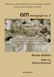 Okładka: Biostymulacja procesów geochemicznych w warunkach beztlenowych w środowiskach glebowych zanieczyszczonych ropą naftową