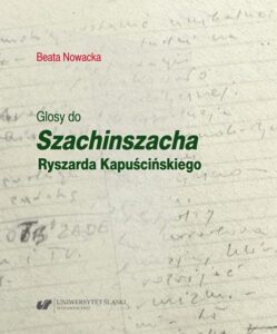 Okładka: Glosy do „Szachinszacha” Ryszarda Kapuścińskiego
